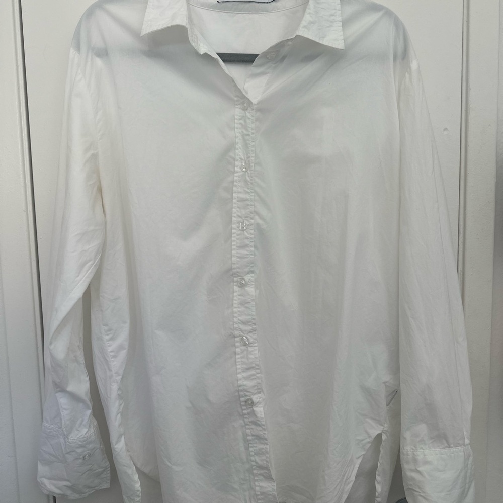 Classic White 100% Cotton Button Down Shirt